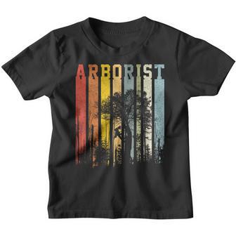 Vintage Text Stripes Arborist Kinder Tshirt - Seseable