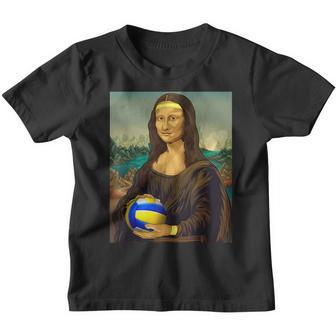 Volleyball Mona Lisa Leonardo Da Vinci Kunstvolleyball Kinder Tshirt - Seseable