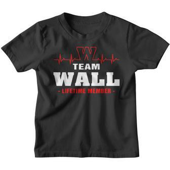 Wall Surname Family Last Name Team Wall Lifetime Member Youth T-shirt - Seseable