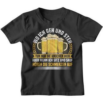 Wo Ich Geh & Steh Bierliebhaber & Biertrinker Kinder Tshirt - Seseable