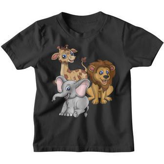 Zoo Regalo Niños Elefante Jirafa León Lindo Safari Animal Camiseta niño - Regaloses