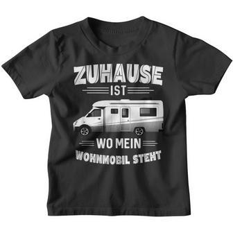 Zuhause Ist Wo Mein Caravan Steht Campingplatz Geboren Kinder Tshirt - Seseable