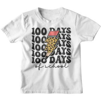 100 Tage Schule Lightning Bolt Pencil 100 Tag Für Lehrer Kinder Tshirt - Seseable