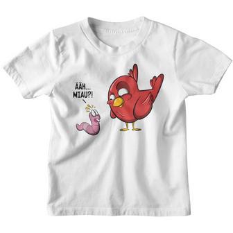 Äh Miau Bird And Wurm Fun Witz Gray S Kinder Tshirt - Geschenkecke