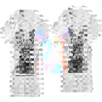 Cabeza De Bulldog Francés Cara Perro Amantes Arte Frenchie Dog Camiseta niño - Regaloses