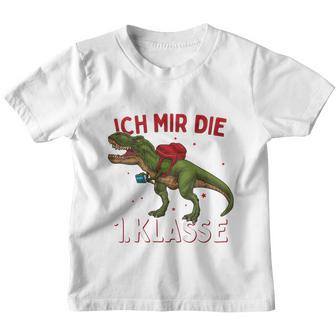 Children's First Day Of School 2023 Dinosaur Jetzt Hol Ich Mir Die 1St Class Kinder Tshirt - Seseable