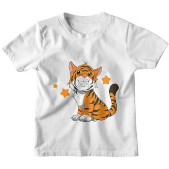 Children's Tiger 4Th Birthday Ich Bin Schon 4 Jahre Alt German Language Kinder Tshirt - Seseable