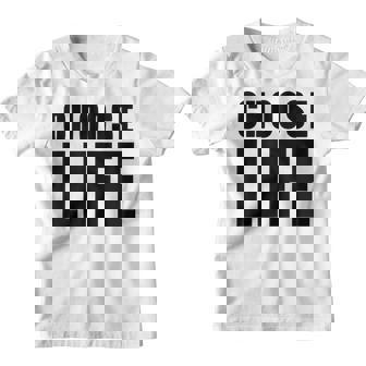Choose Life Grandes Lettres Noires En Gras Style Rétro Années 80 Youth T-shirt - Cadeauxyz