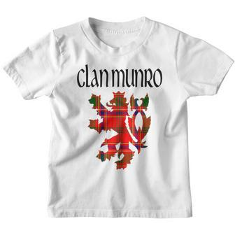 Clan Munro Tartan Scottish Family Name Scotland Pride Youth T-shirt - Seseable