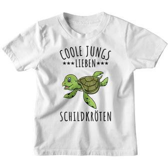 Coole Jungs Lieben Schildkröten Geschenk Kinder Tshirt - Seseable