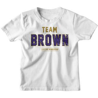 Distressed Team Brown Proud Family Surname Last Name Youth T-shirt - Seseable