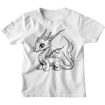 Dragon Ausmalen Und Selbst Bemalen Paint Kinder Tshirt - Seseable