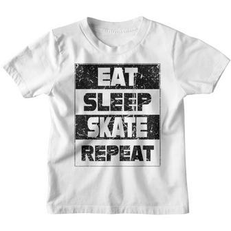Eat Sleep Skate Repeat Kinder Tshirt - Seseable