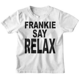 Frankie Say Relax Retro Vintage Style Blue Kinder Tshirt - Seseable