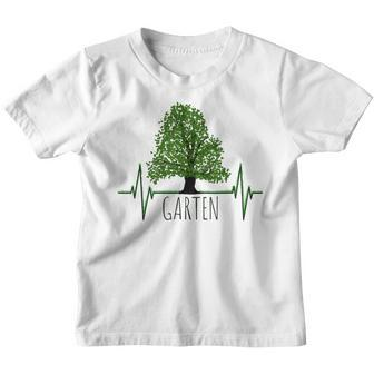 Garden Gardening Gardening Tree Heartbeat Kinder Tshirt - Seseable
