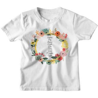 Gardiens Desilles Perdues Personnages Noms Fleurs Youth T-shirt - Cadeauxyz