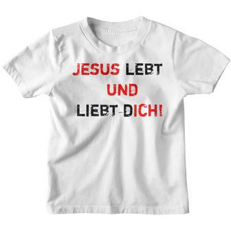 Jesus 4M3 Jesus Leben Und Liebe Dich Glaube Hope Love Kinder Tshirt - Seseable