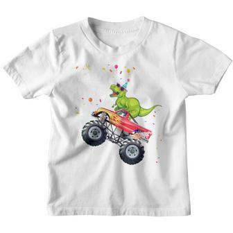 Kinder Geburtstag 3 Jahre Dinosaurier Monster Truck Jungen Mädchen Kinder Tshirt - Seseable