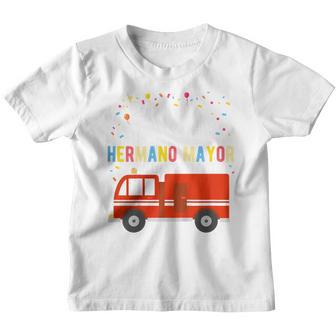 Niñosoy A Ser Hermano Mayor Camión De Bomberos Anuncio Embarazo Camiseta niño - Regaloses