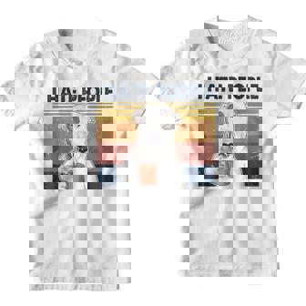 Odio A La Gente Bull Terrier Odio Retrointage Camiseta niño - Regaloses