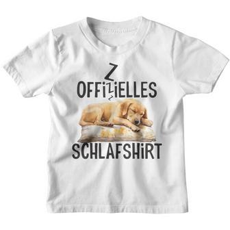 Official Labrador Retriever Dog Pyjamas Blue Kinder Tshirt - Seseable