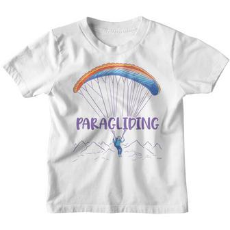 Paraglider Text Auf Parachute Mit Paraglider Flies In Gray Kinder Tshirt - Seseable