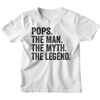 Pops Der Mann Der Mythos Die Legende Papaatertag Kinder Tshirt - Seseable