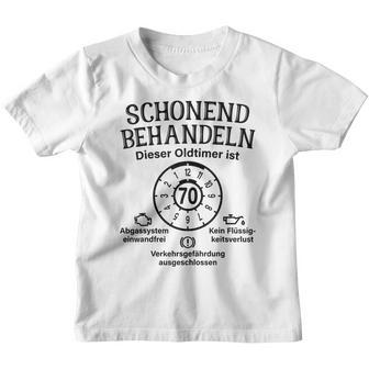 Schonend Behandeln Oldtimer Ist 70 Plaque 70Th Birthday S Kinder Tshirt - Seseable