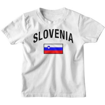 Slovenia Flag Slovenia Proud Slovenia Gray Kinder Tshirt - Seseable