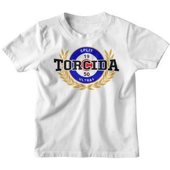 Torcida Split 1950 Proud Croatian Ultra Hrvatska Flag Kinder Tshirt - Seseable