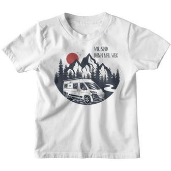 Transit Car Camping Wir Sind Dann Mal Weg Kinder Tshirt - Geschenkecke