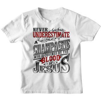 Underestimate Champagne Family Name Youth T-shirt - Seseable
