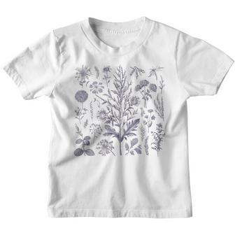 Vintage-Inspirierte Blume Botanischer Naturforscher Kinder Tshirt - Seseable