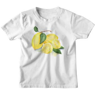Watercolour Picture On Lemon Kinder Tshirt - Seseable