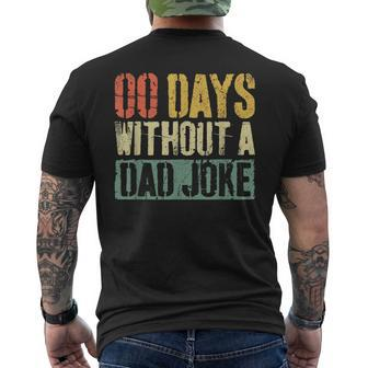 00 Days Without A Dad Joke Father's Day Men's T-shirt Back Print - Thegiftio