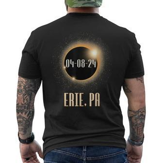 04-08-24 Total Solar Eclipse Erie Pa Totality 2024 Men's T-shirt Back Print - Thegiftio UK