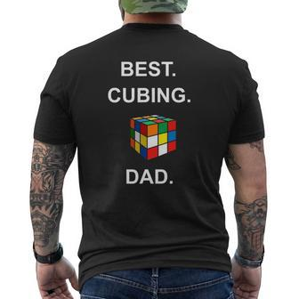 1 Best Dad Cubing Puzzle Graphic Mens Back Print T-shirt | Mazezy