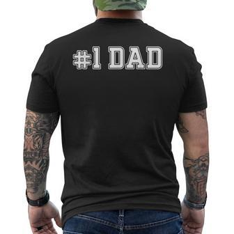 1 Dad Best Dad Father's Day Number One Dad Men's T-shirt Back Print - Seseable