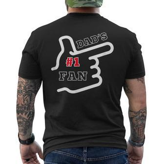 1 Dad Number One Fan Father's Day Father's Birthday Men's T-shirt Back Print - Seseable