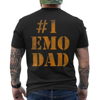 1 Emo Dad Number One Men's T-shirt Back Print - Monsterry