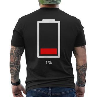 1 Low Battery Men's T-shirt Back Print - Monsterry UK