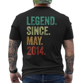 10 Years Old Legend Since May 2014 10Th Birthday Men's T-shirt Back Print - Seseable