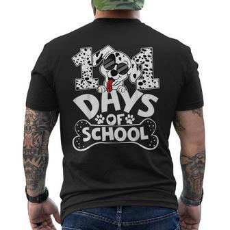 100 Days Of School Dalmatian Dog Boy Kid 100Th Day Of School Men's T-shirt Back Print - Seseable