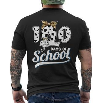 100 Days Of School Dalmatian Dog Boys Girls 100 Days Smarter Men's T-shirt Back Print - Monsterry AU