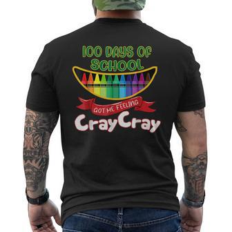 100 Days Of School Got Me Feeling Cray Cray Men's T-shirt Back Print - Monsterry DE