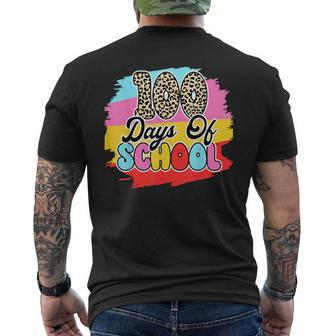 100 Days Of School 100 Days Smarter 100Th Day Of School Men's T-shirt Back Print | Mazezy