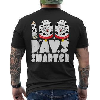 100 Days Smarter Dalmatian Dog 100 Days Of School Boys Girls Men's T-shirt Back Print - Thegiftio UK