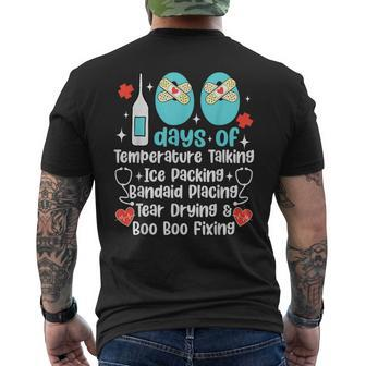 100 Days Of Temperature Taking Happy 100 Day Of School Nurse Men's T-shirt Back Print | Seseable CA