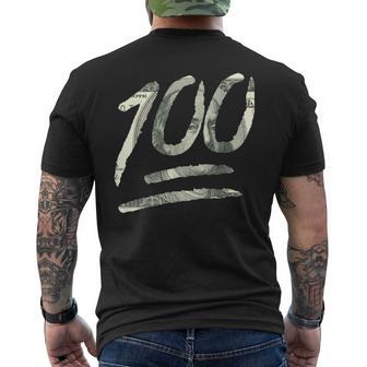 100 Dollar Bill Keep It One Hundred Men's T-shirt Back Print - Monsterry AU