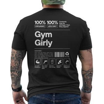 100 Organic Gym Girly Muscle Mommy Pump Cover Statement Men's T-shirt Back Print - Seseable